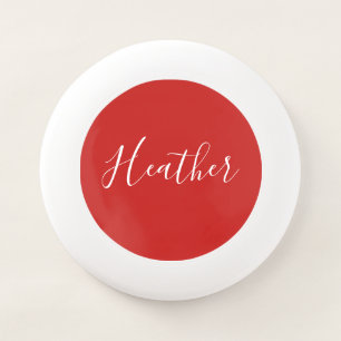 Your Custom White Script on Red Wham-O Frisbee