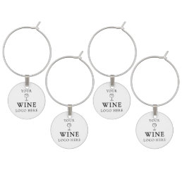 Your Custom Wine Logo | White Winery Bar Tasting Charm