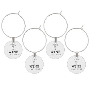 Your Custom Wine Logo   White Winery Bar Tasting Charm