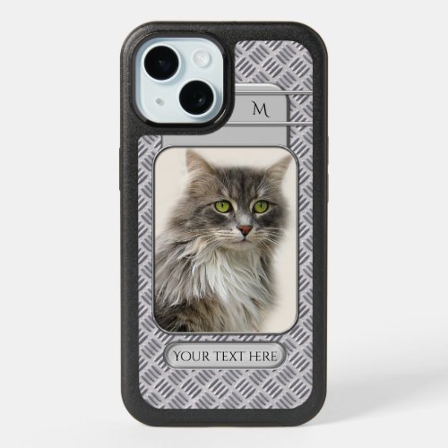 Your Cute Cat Photo Silver Metallic Phone Case