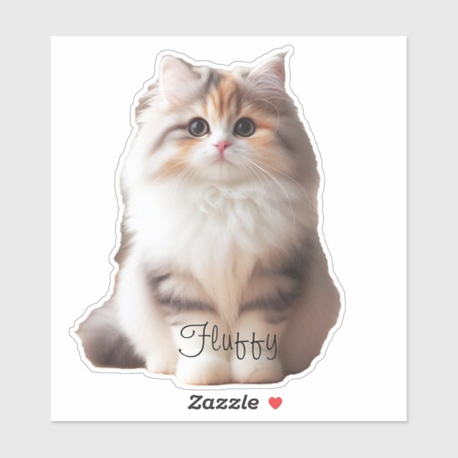 Your Cute Pet Custom Image Name Sticker (Sheet)