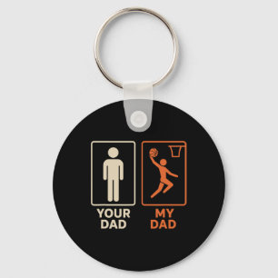 Your Dad My Dad Sketll Dunk Daughter Son Father's Keychain