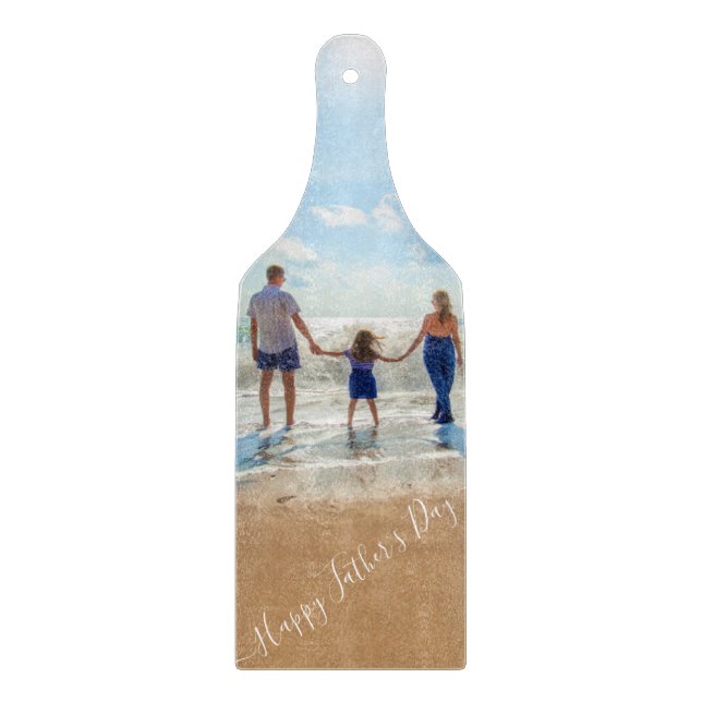 Your Dad Photo Cutting Board Happy Father's Day (Front)