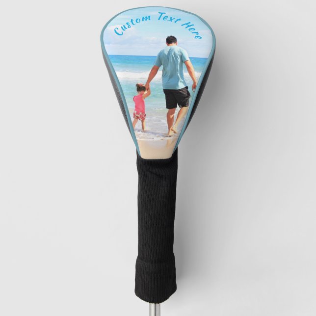 Your Dad Photo Golf Head Cover Gift Custom Text (Front)