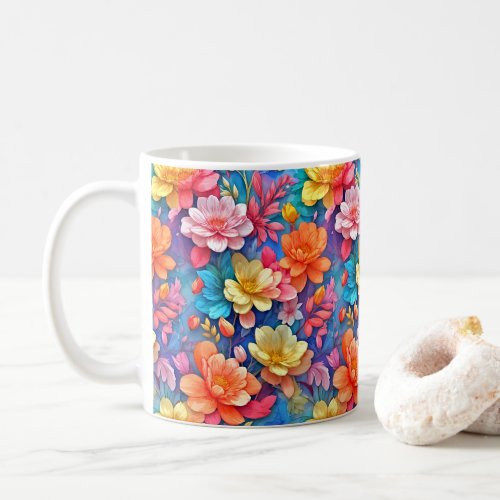 Your Daily Dose of Joy Modern Floral Delight Coffee Mug