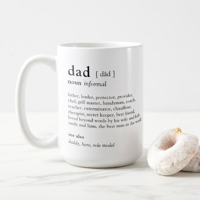 Your Definition of Dad Personalized Photo Mug (With Donut)