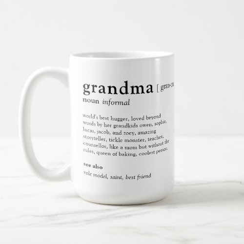 Your Definition of Grandma Personalized Photo Mug