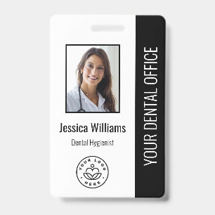 Your Dentist Office Logo Photo ID Black Badge