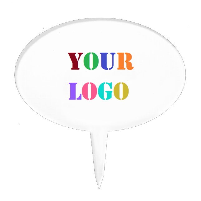 Your Design Branded Business Cake Topper Template (Front)