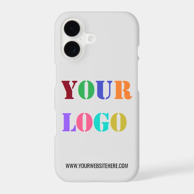Your Design Branded Business iPhone Case Template (Back)