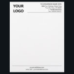 Your Design Branded Business Letterhead Example<br><div class="desc">Custom Fonts and Colors - Design Your Own Simple Personalized Professional Branded Business Letterhead Template with Logo / Office Supplies Stationery - Add Your Logo - Image - Photo or QR Code / and Name - Company / Address / Contact Information / more - Resize and move or remove and...</div>
