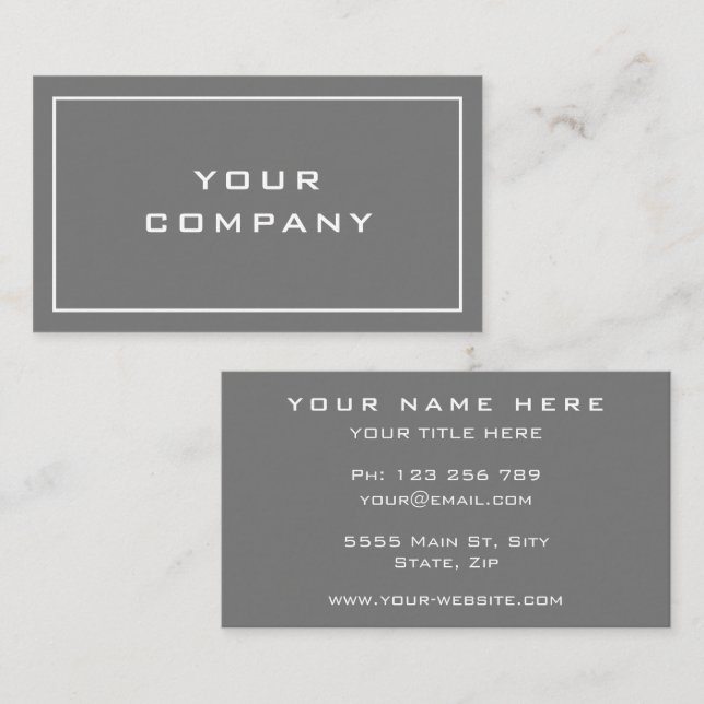 Your Design Business Card Example (Front/Back)