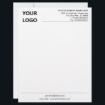 Your Design Business Letterhead with Logo Example<br><div class="desc">Custom Fonts and Colors - Business Letterhead with Logo - Add Your Logo - Image / Name - Company / Address - Contact Information - Resize and move or remove and add elements / image with Customization tool. Choose fonts / size / color ! by MIGNED</div>
