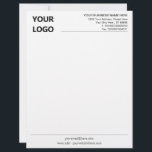Your Design Business Letterhead with Logo Example<br><div class="desc">Custom Fonts and Colors - Business Letterhead with Logo - Add Your Logo - Image / Name - Company / Address - Contact Information - Resize and move or remove and add elements / image with Customization tool. Choose fonts / size / color ! by MIGNED</div>
