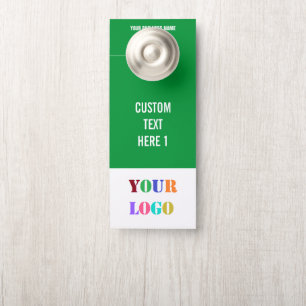 Your Design Company Logo Text Door Hanger Template
