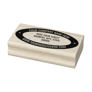 Your Design Custom Address Color Oval Rubber Stamp