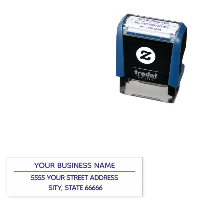 Your Design Custom Business Address Stamp Template (In Situ)