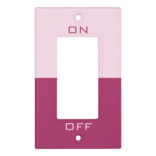 Your Design Custom Colors Text Light Switch Cover (Front)