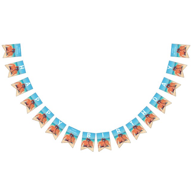 Your Design Custom Photo Birthday Bunting Flags (All)
