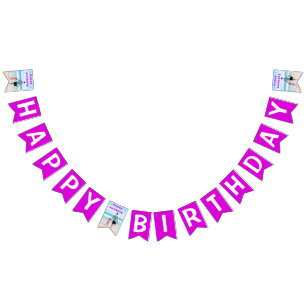 Your Design Custom Photo Birthday Flags Template