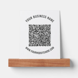 Your Design Custom Text and QR Code Ledge Template