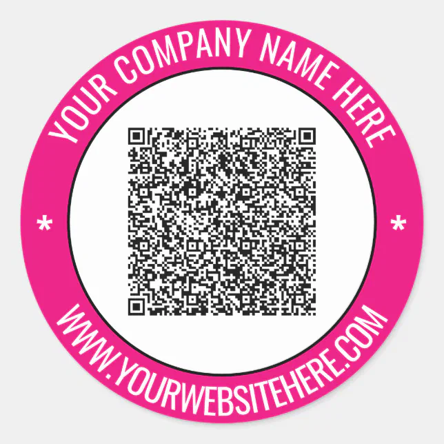 Custom Qr Sticker Designs Your Design Custom Text QR Code Stickers Template | Zazzle