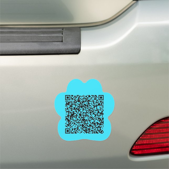 Your Design Funny QR Code Car Magnet Template (In Situ)