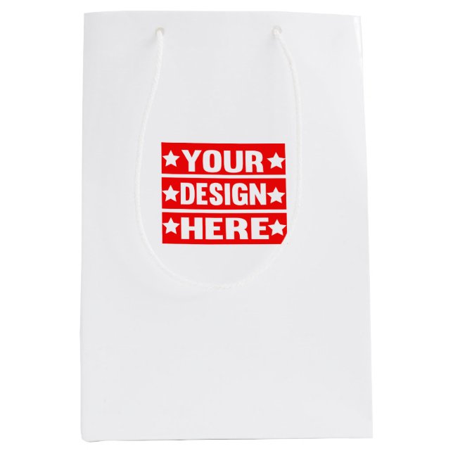 Your Design Here Custom  Medium Gift Bag (Front)