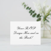 Your Design Here! Custom Wedding RSVP Card | Zazzle
