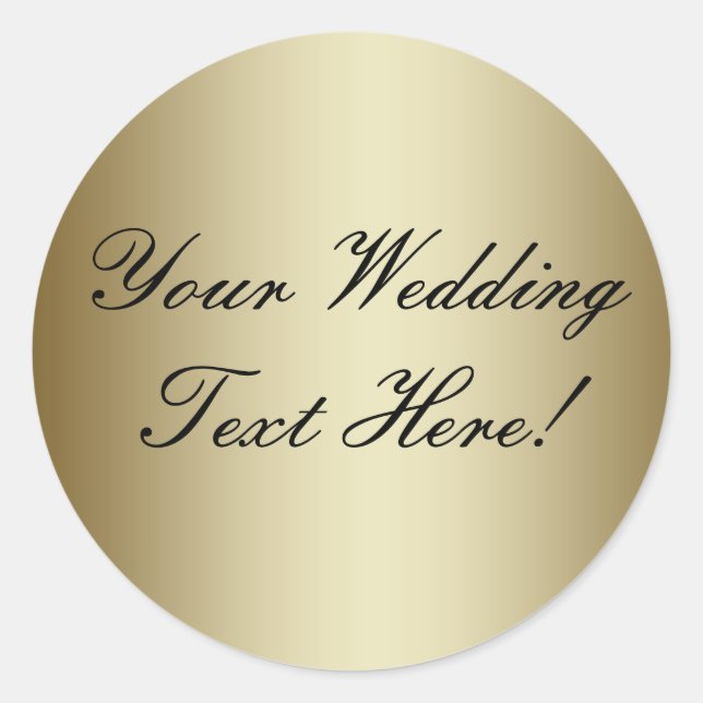 Your Design Here! Customizable Gold Wedding Seal (Front)