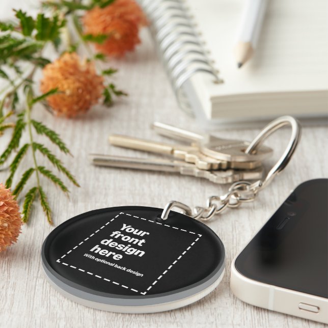 Your Design Here Keychain (Front Right)