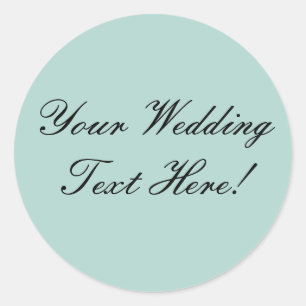 Your Design Here! Mint Green Wedding Seal
