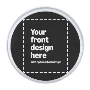 Your Design Here Silver Finish Lapel Pin