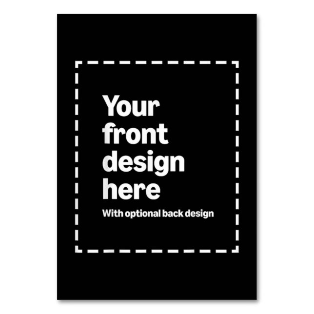 Your Design Here Table Number (Back)