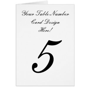 Your Design Here! Wedding Table Number