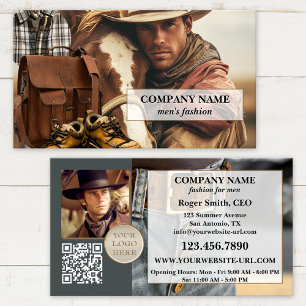 Your Design Men's Fashion Retail Business Card