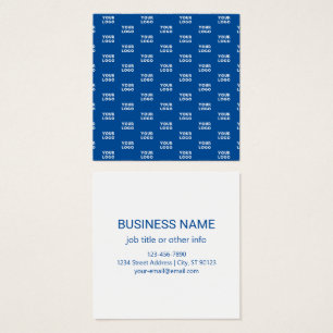 Your Design or Business Logo Blue Tiled Pattern
