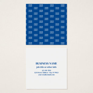 Your Design or Business Logo Blue Tiled Pattern