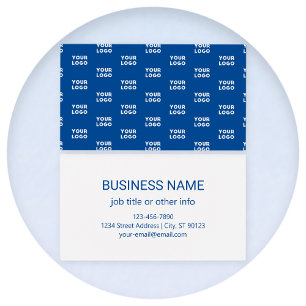 Your Design or Business Logo Blue Tiled Pattern