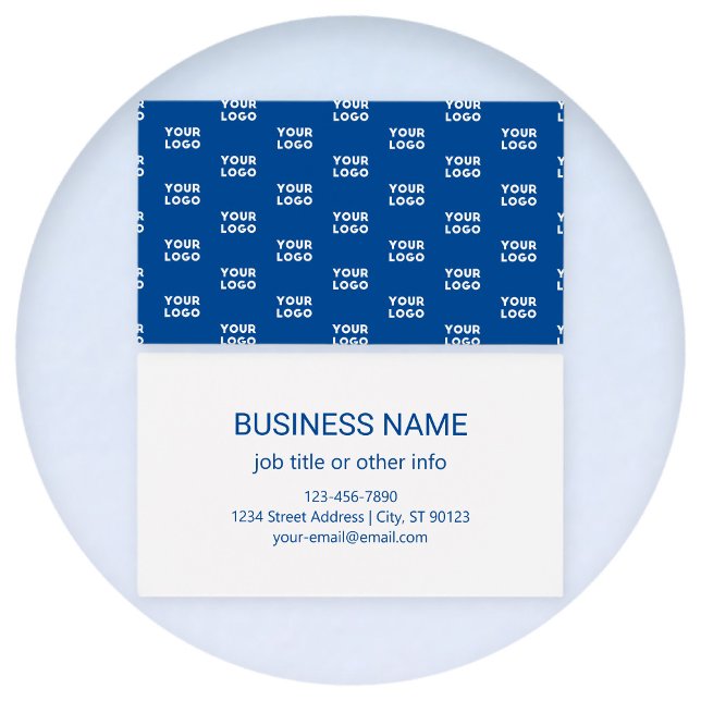 Your Design or Business Logo | Blue Tiled Pattern (Creator Uploaded)