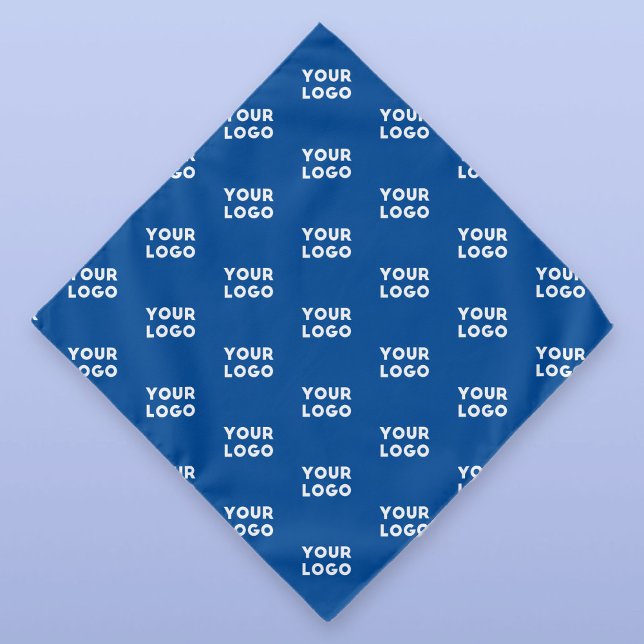 Your Design or Business Logo | Blue Tiled Pattern Bandana (Creator Uploaded)