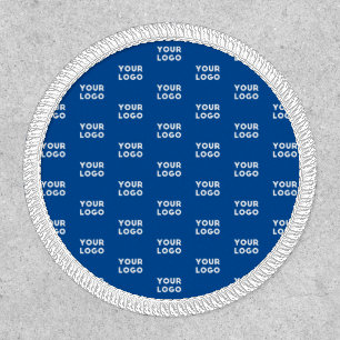 Your Design or Business Logo Blue Tiled Pattern Patch