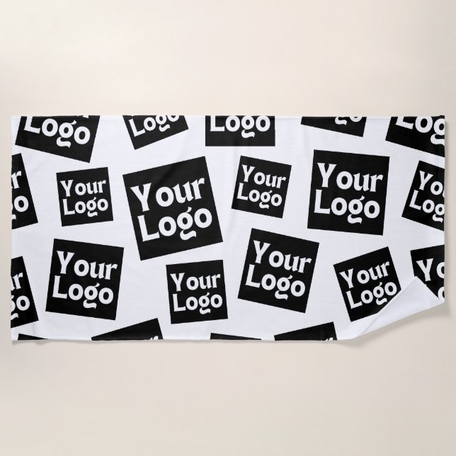 Your Design or Business Logo | Random Placement Beach Towel (Front)
