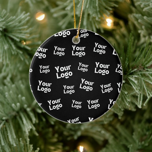 Your Design or Business Logo | Random Placement Ceramic Ornament (Tree)