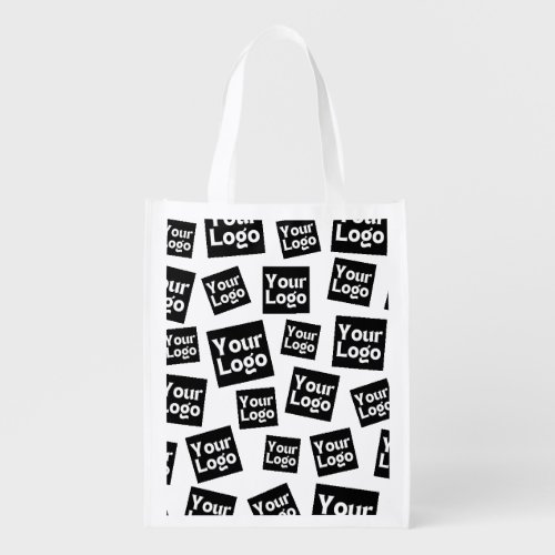 Your Design or Business Logo  Random Placement Grocery Bag