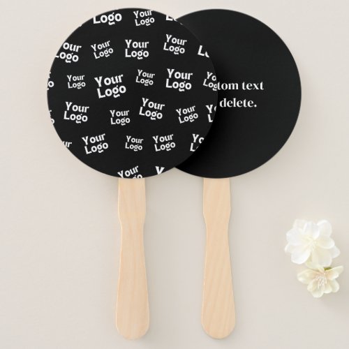 Your Design or Business Logo  Random Placement Hand Fan