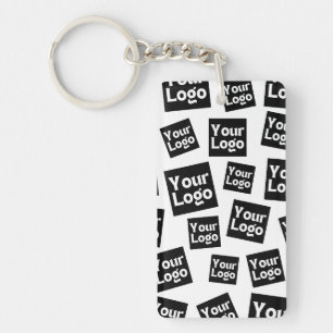 Your Design or Business Logo   Random Placement Keychain