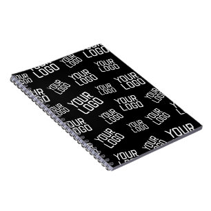 Your Design or Business Logo   Random Placement Notebook