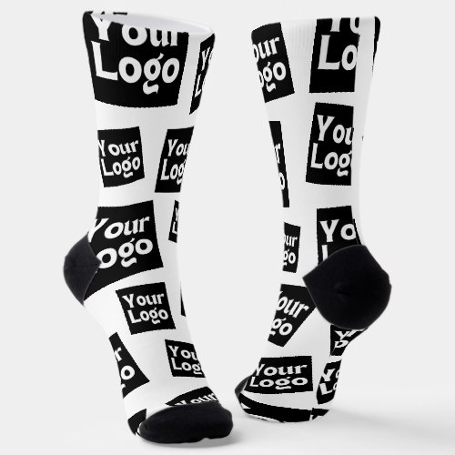 Your Design or Business Logo  Random Placement Socks