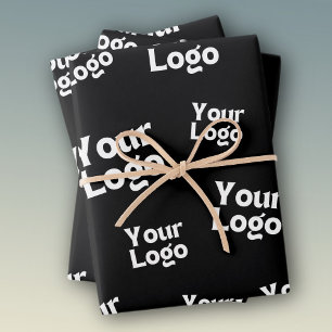 Your Design or Business Logo Random Placement Wrapping Paper Sheets